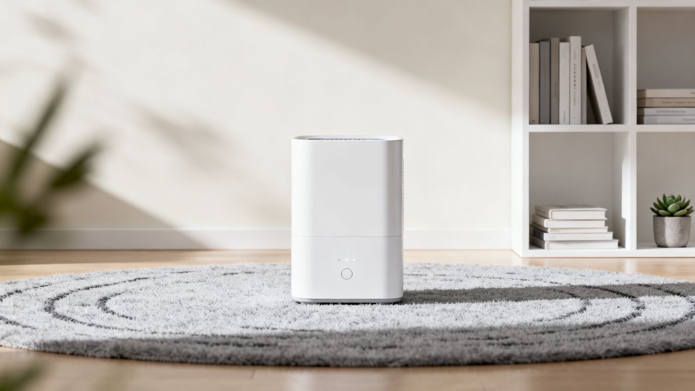 Energy efficient unit beside a bookshelf
