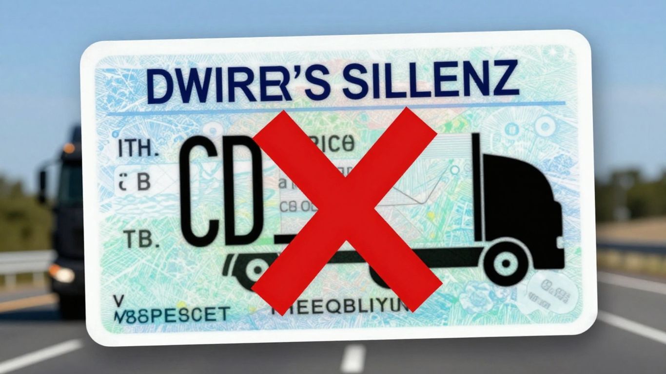 CDL with ticket and truck silhouette.