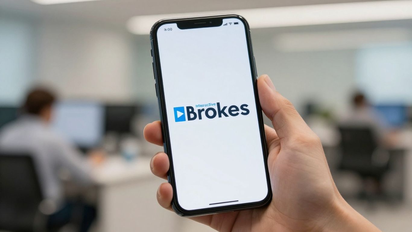 Interactive Brokers phone support contact information on a smartphone.