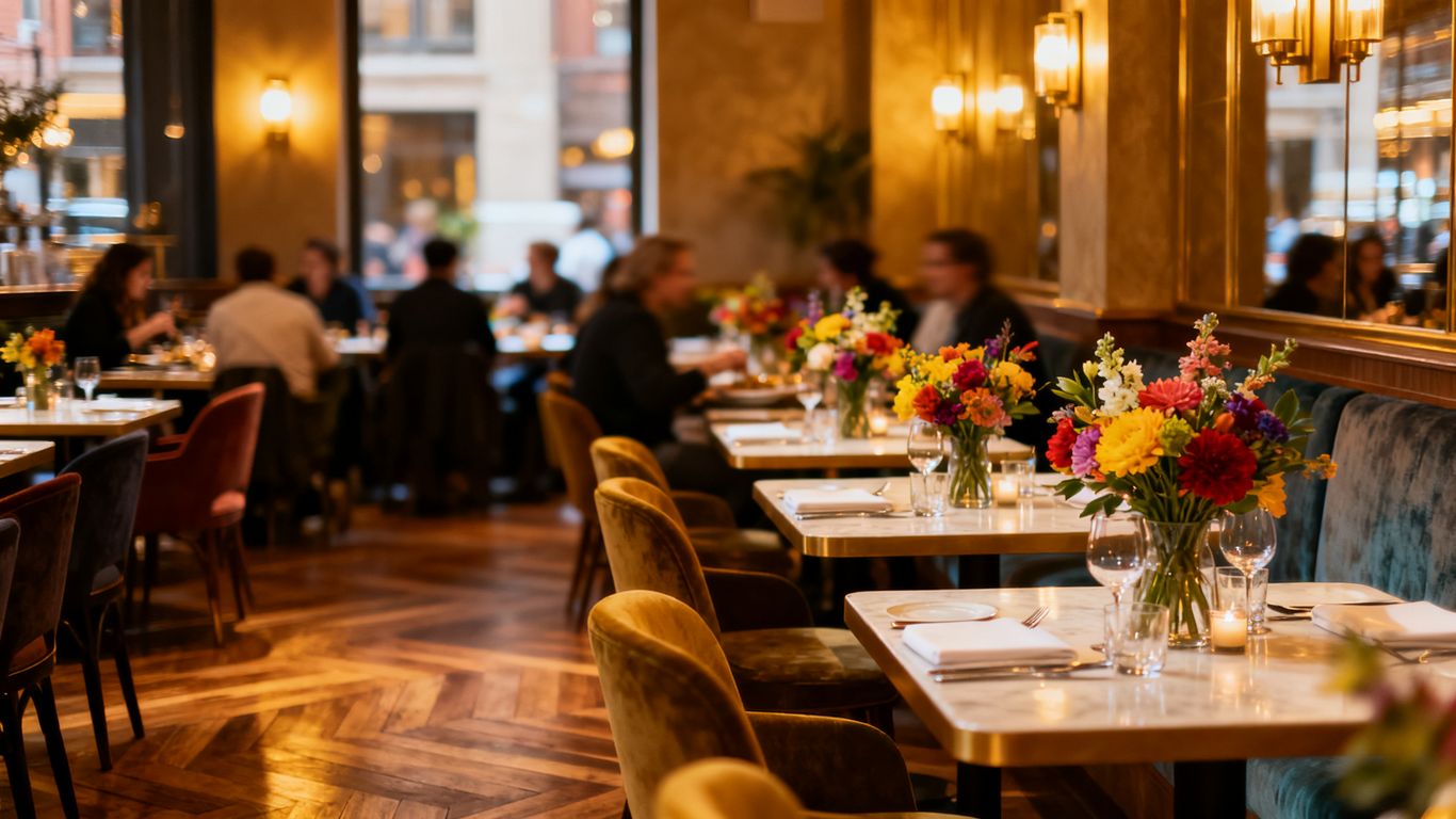 Interior of Daphne Restaurant Camden, London