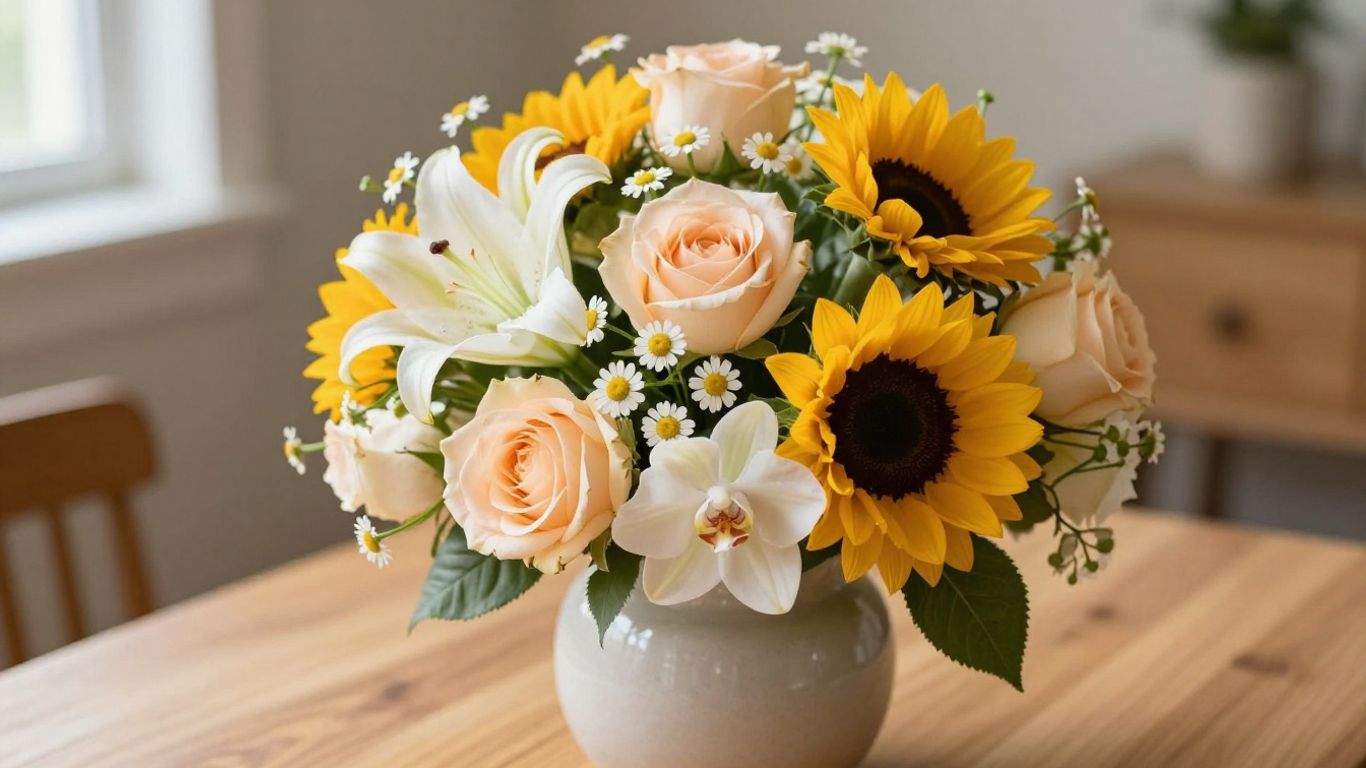 A gentle bouquet of supportive flowers