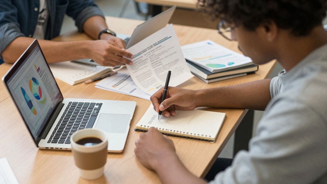 Learner reviewing career options with AI