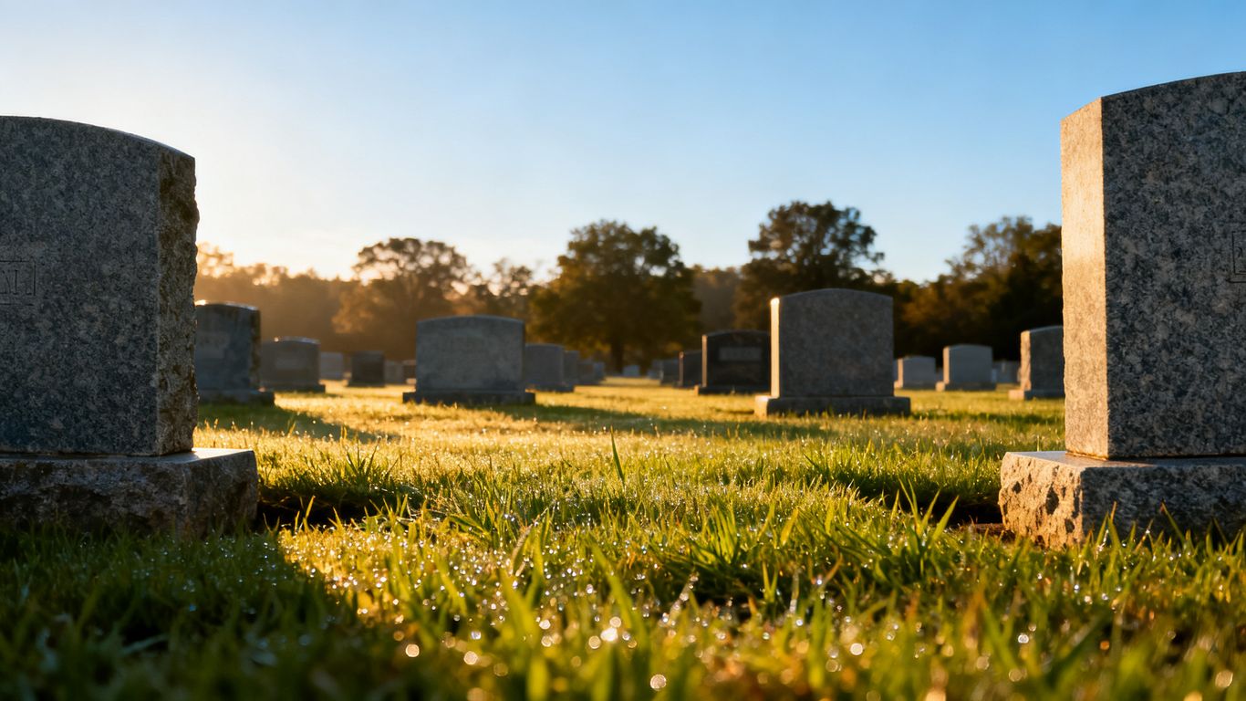 A peaceful memorial garden
