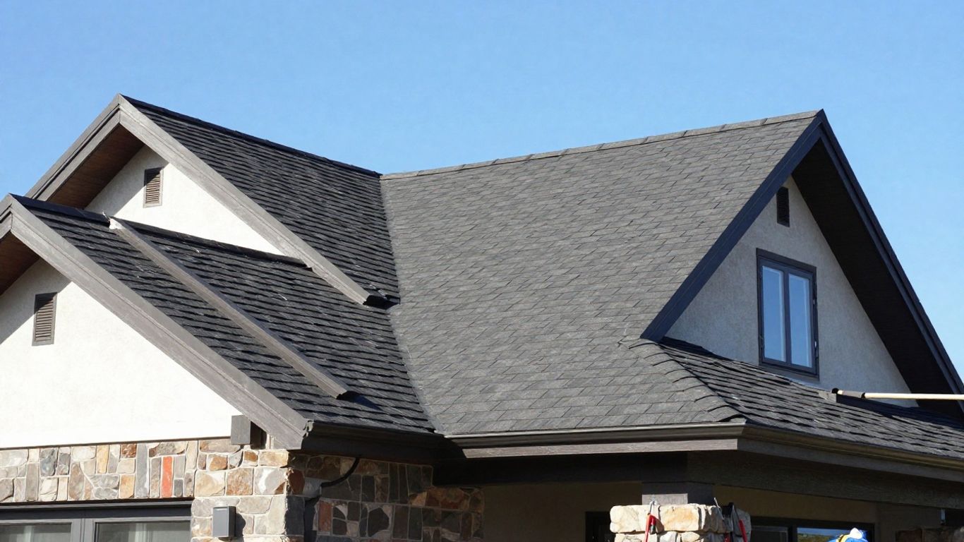 Modern home with a new, well-installed roof.
