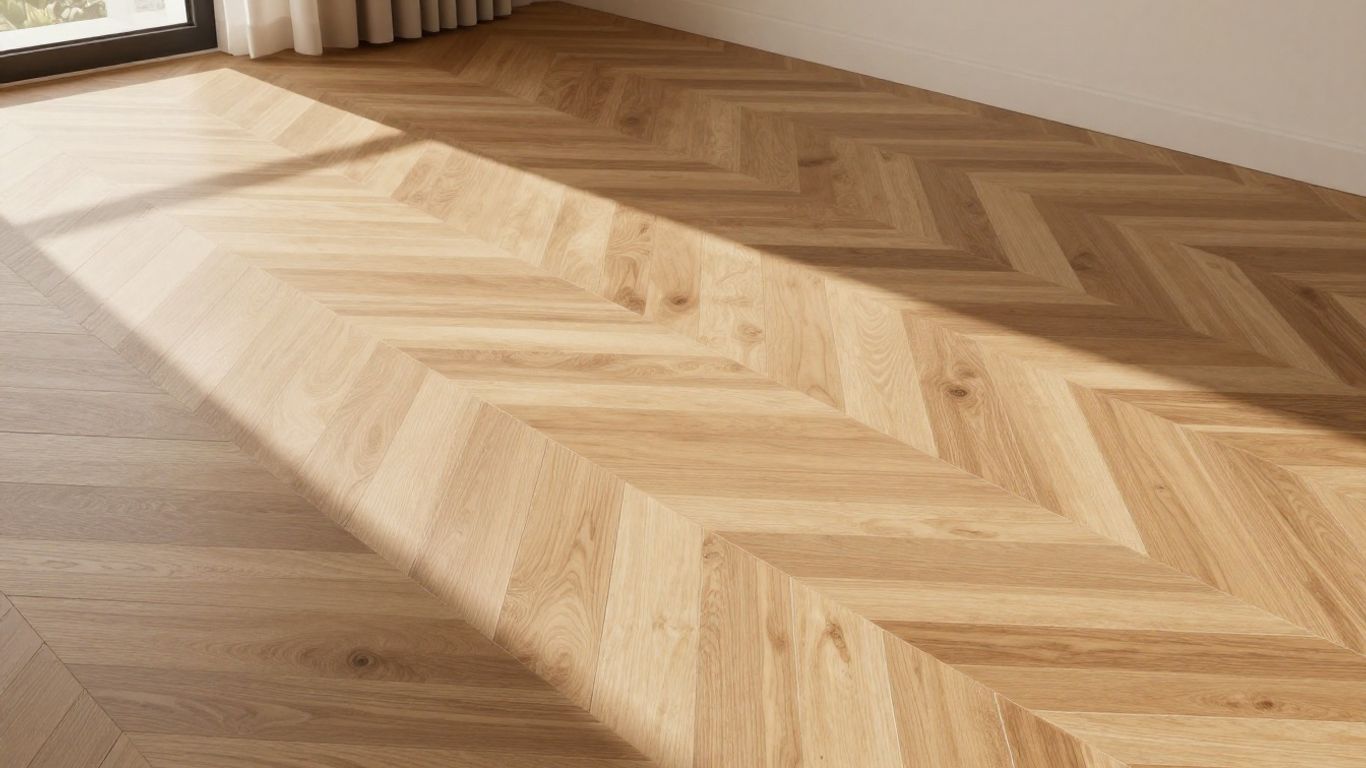 Herringbone tile floor pattern