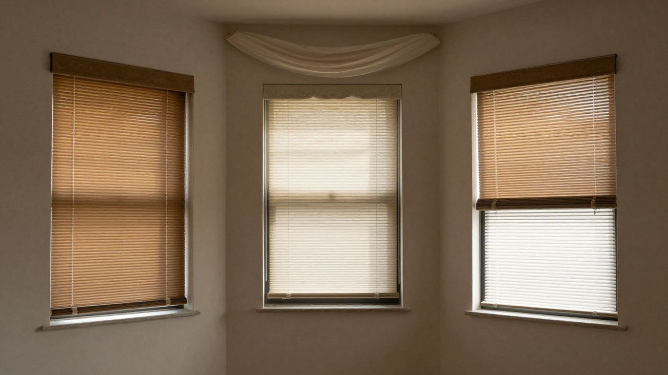 Creative coverings for a half-circle window.