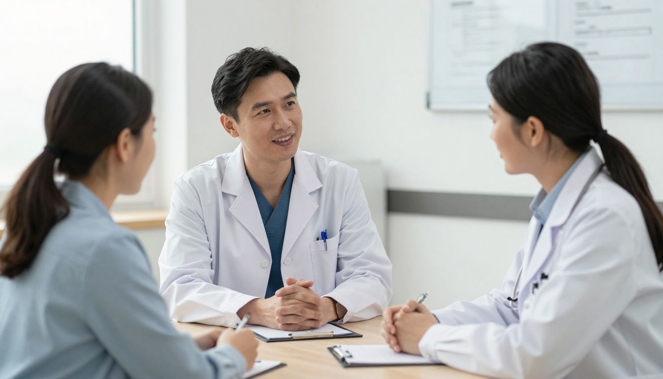 A professional medical consultation setting