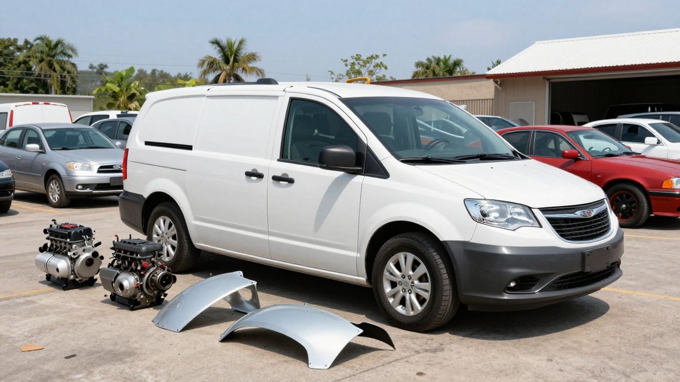 Chrysler Grand Voyager parts and van at wreckers.