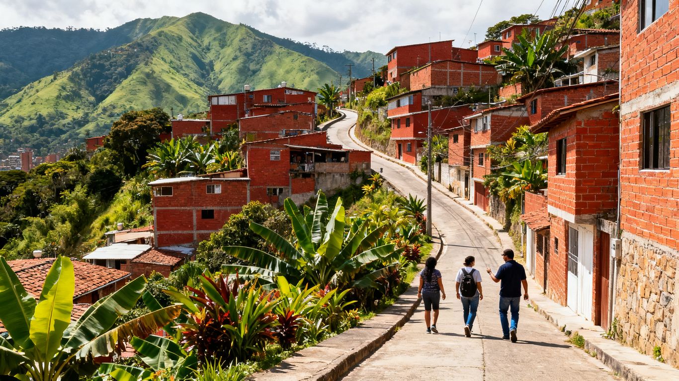 A hillside Medellín neighborhood viewed on foot