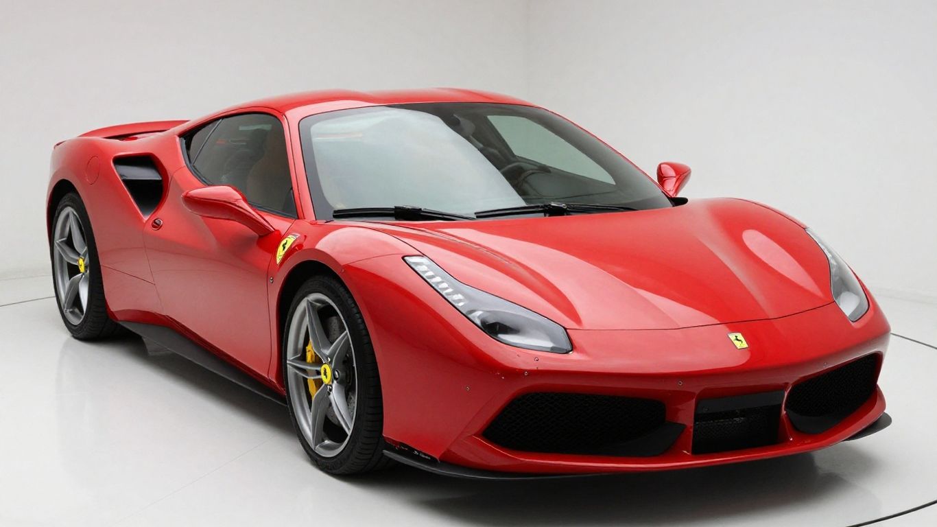 Ferrari 488 GTB parked in a garage