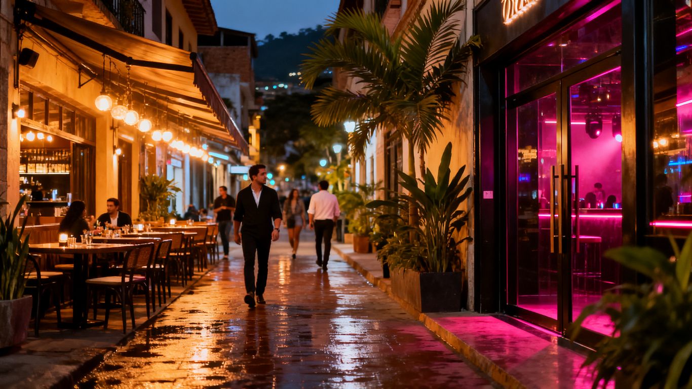 Nightlife streets around Provenza Medellín