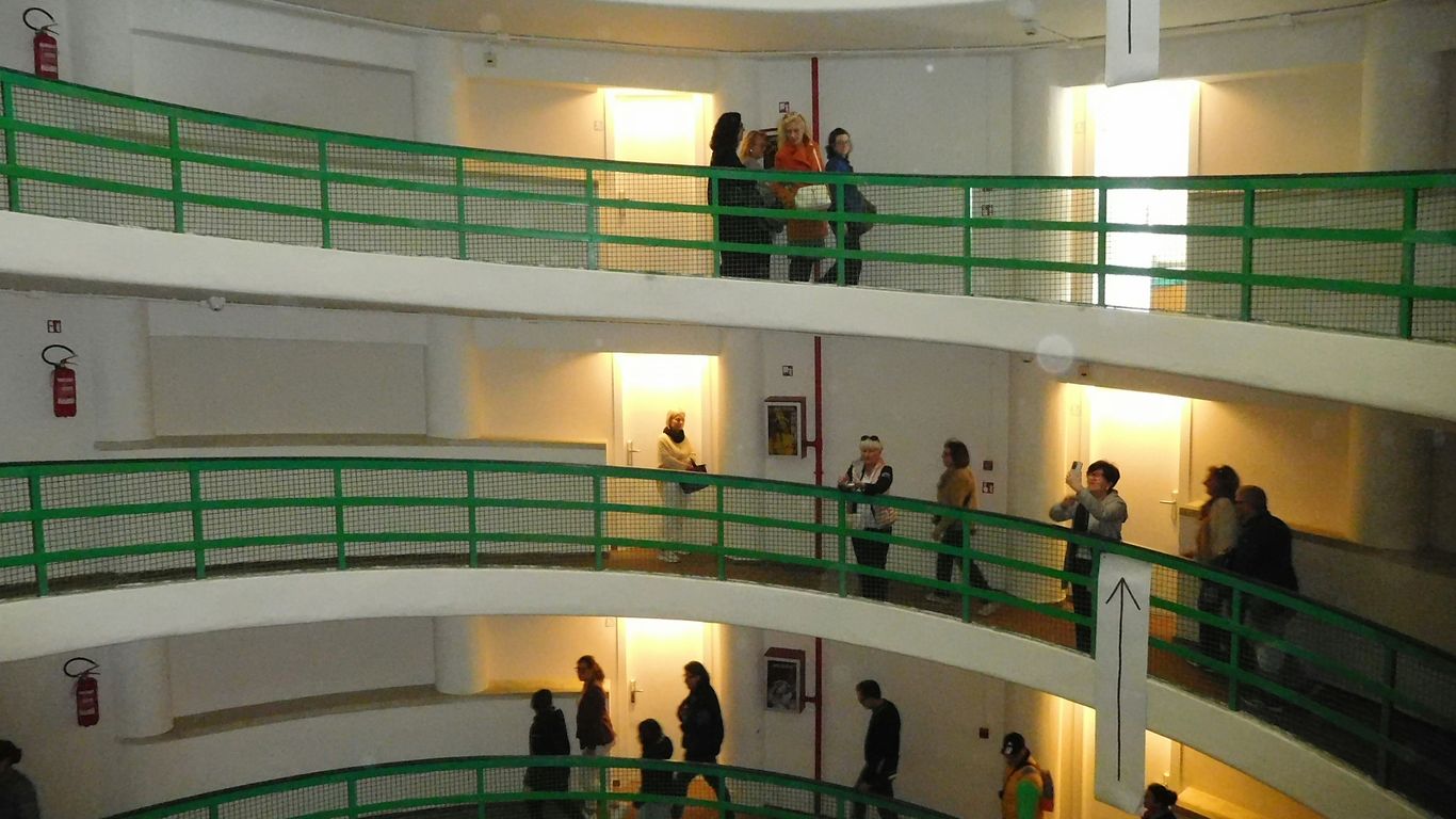 Durable public environment with clear barrier