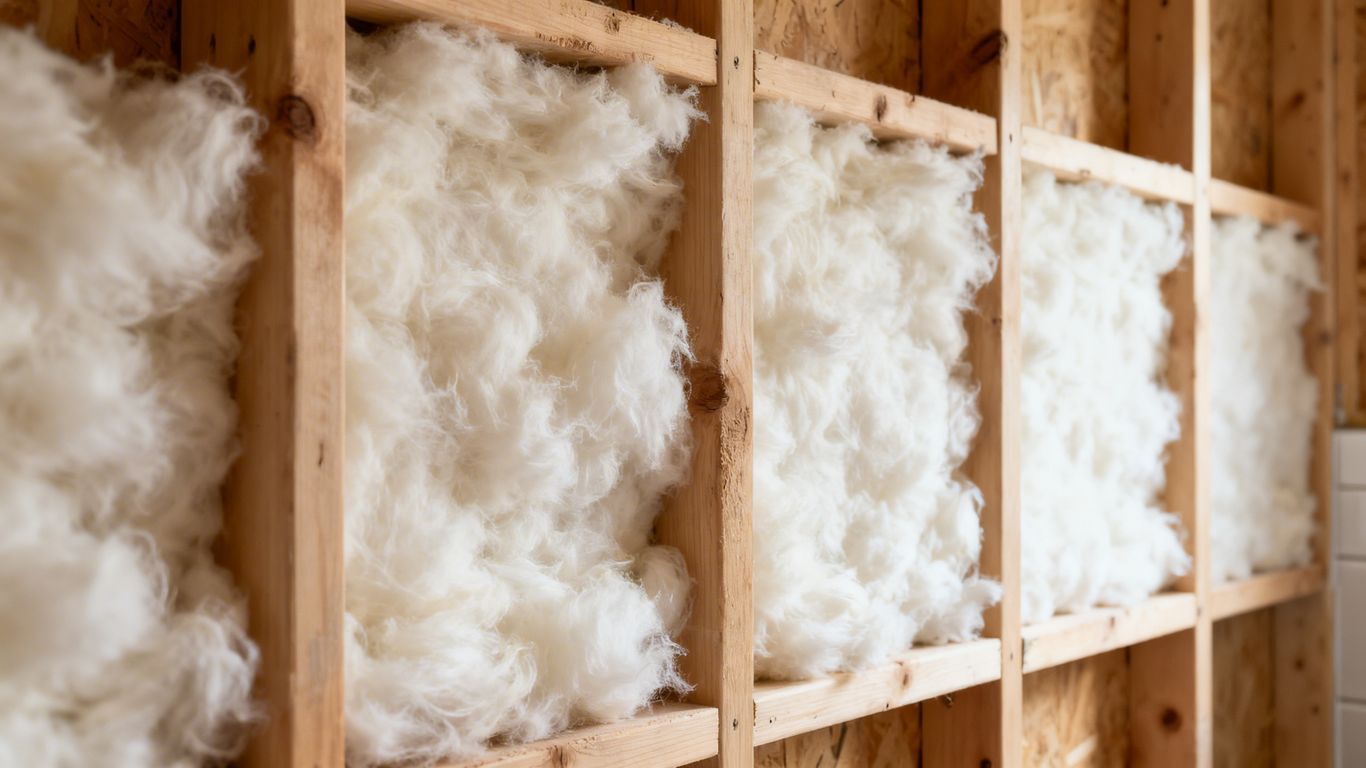 Insulated wall cavity in kitchen or bathroom remodel.