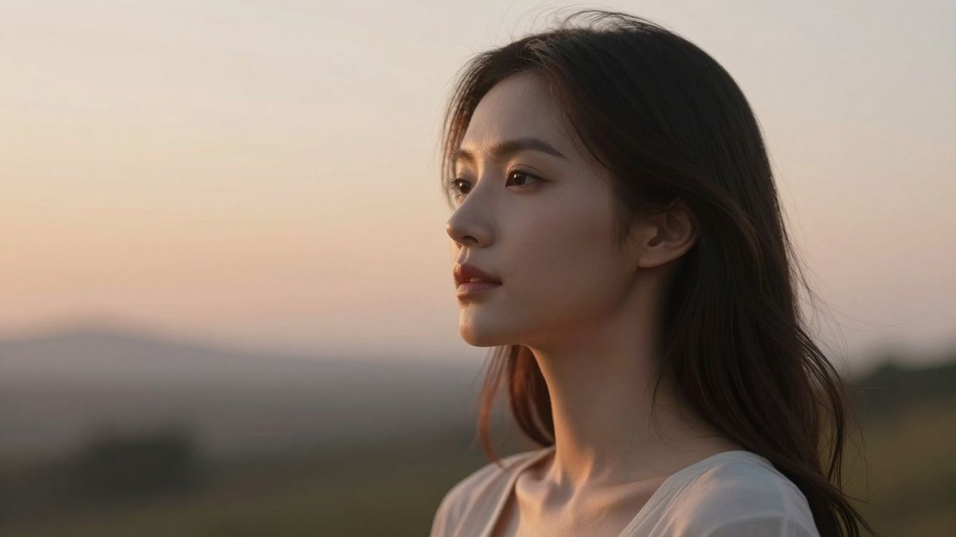 Woman experiencing relief from menopause mood swings.