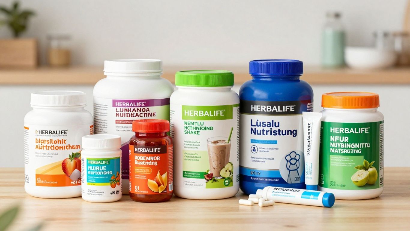 Herbalife products displayed attractively for shopping.