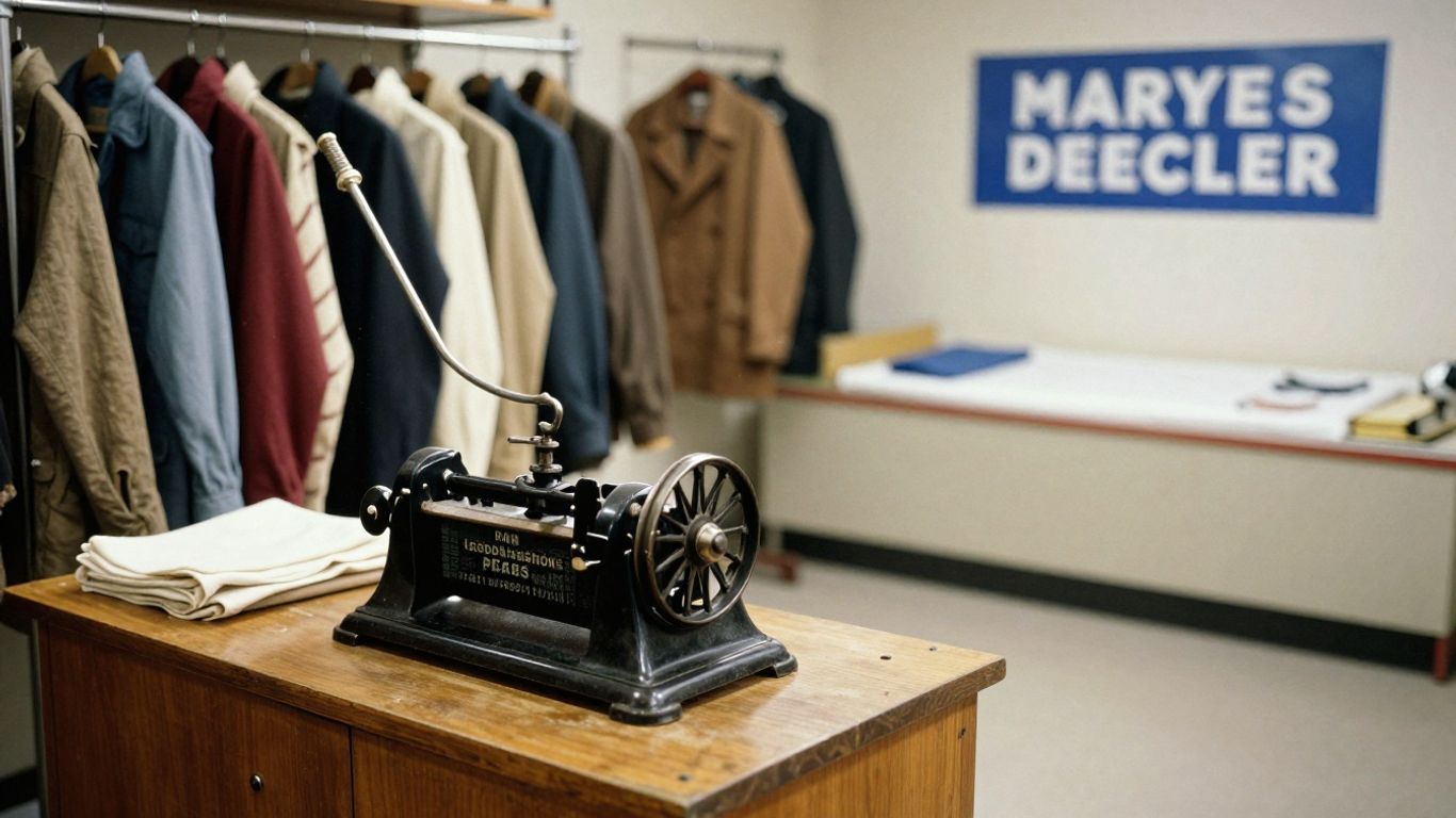 Old and modern dry cleaning shops side by side.