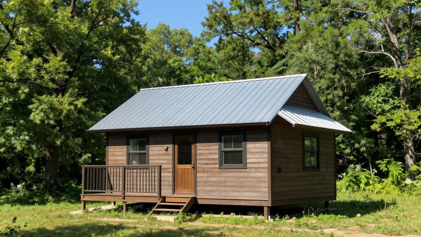 Tiny house in Mississippi landscape