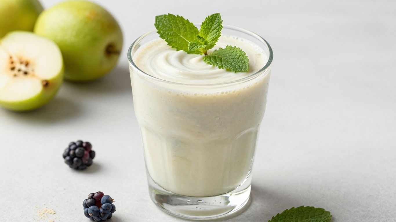 Herbalife protein shake with fresh ingredients.