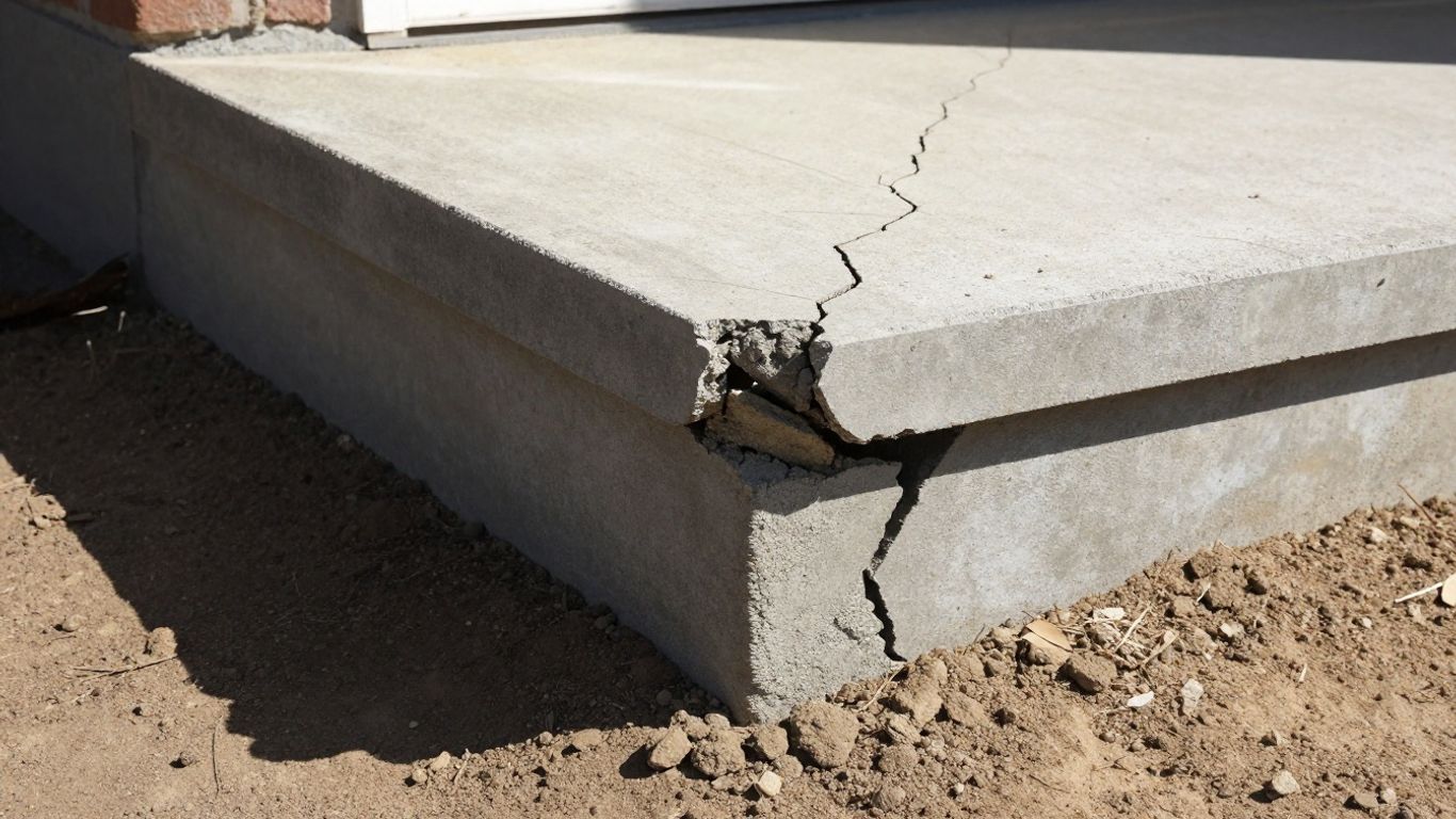 Cracked house foundation in South Texas