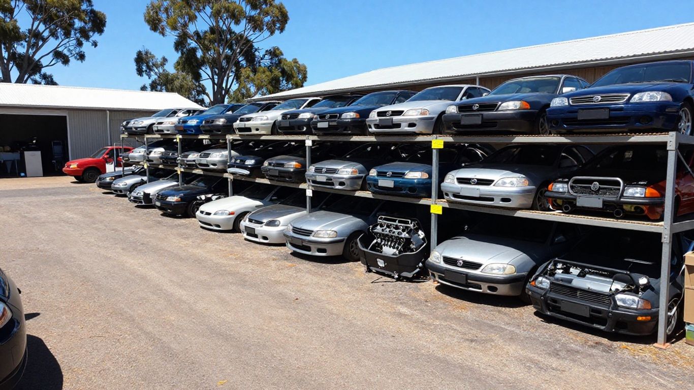 Assessing auto parts at a local wrecker