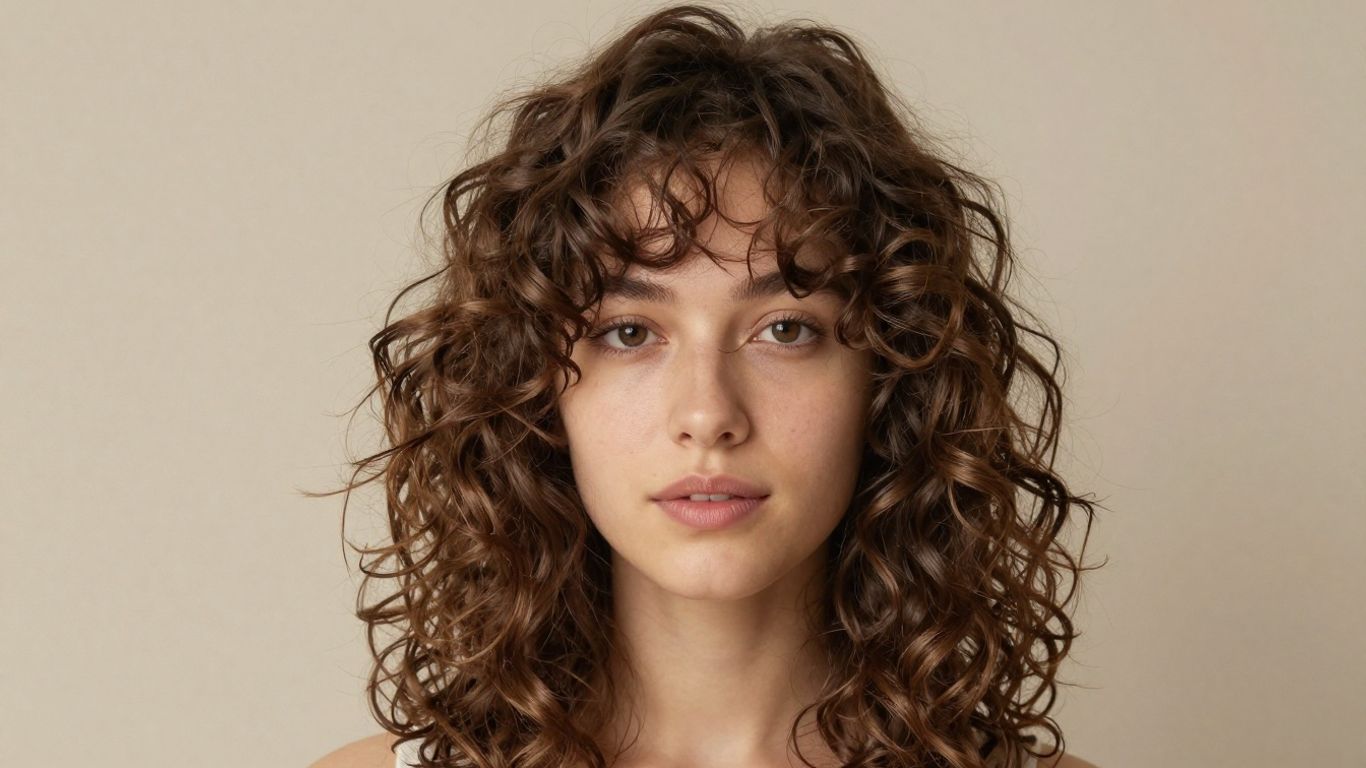 Defined 3A curls with a glossy natural finish