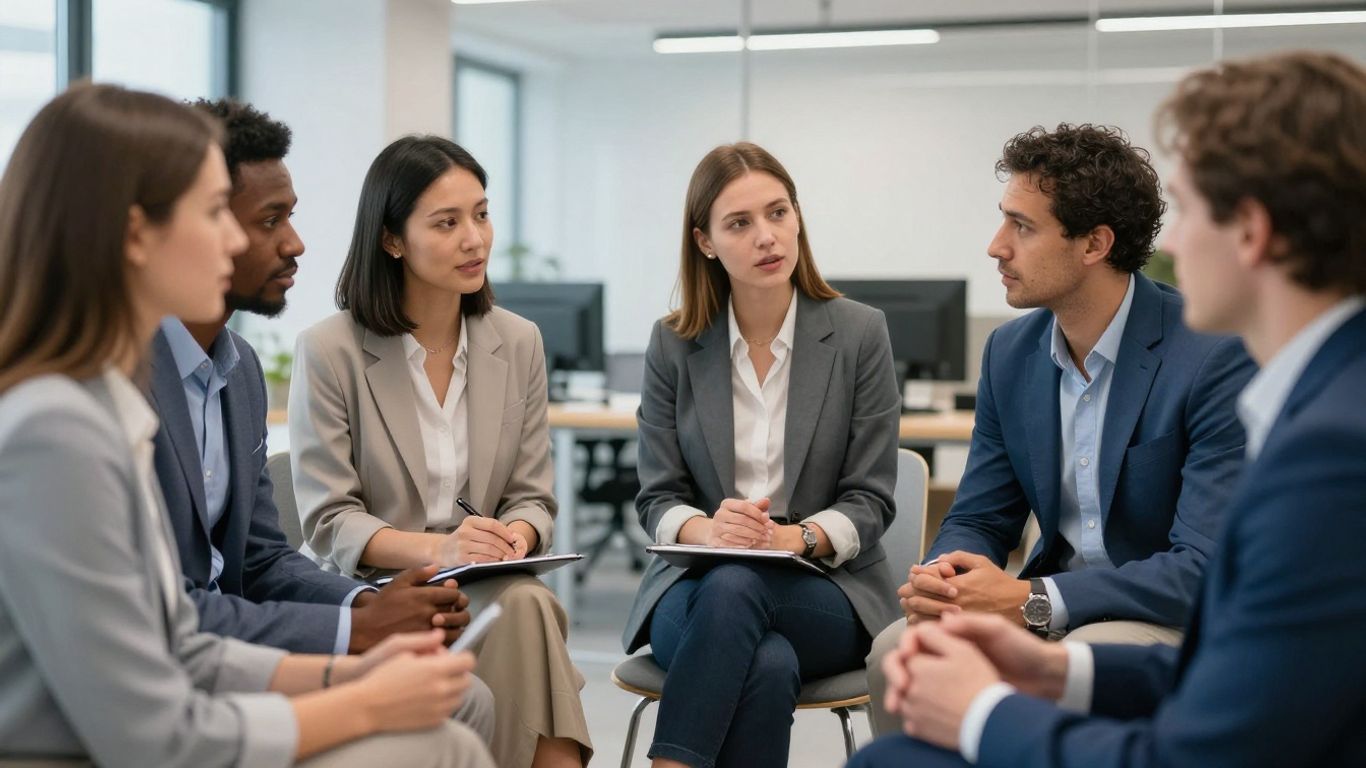 Zukunftsorientierte Personalvermittlung im modernen Büro.