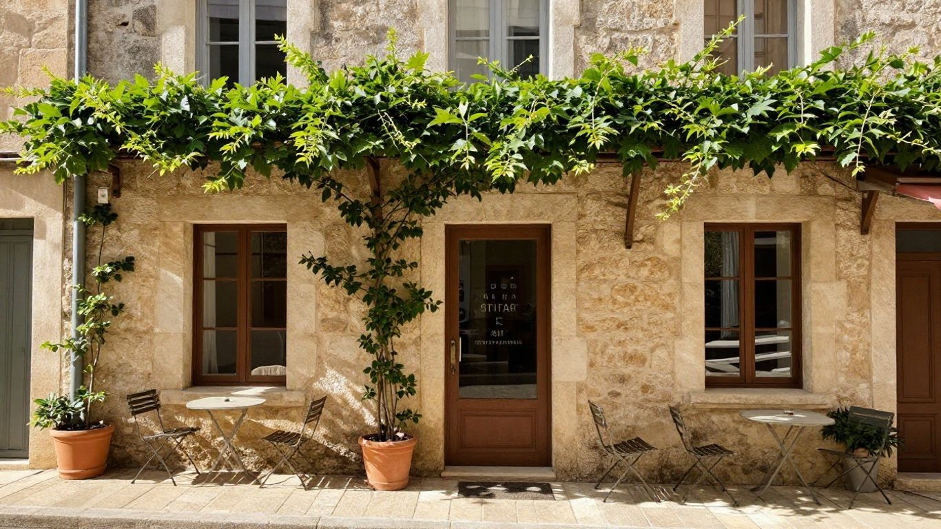 Quiet hotel courtyard near Aix city center