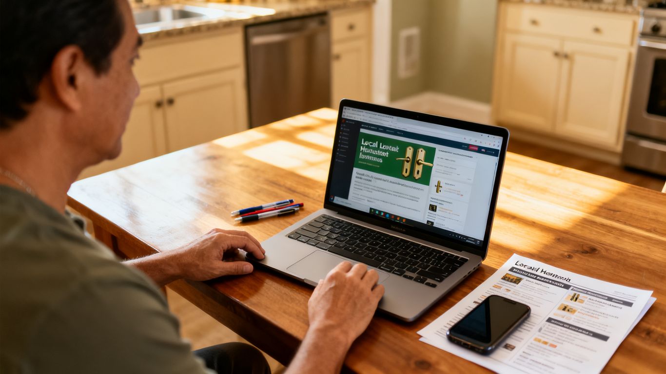 Researching local locksmith reviews online