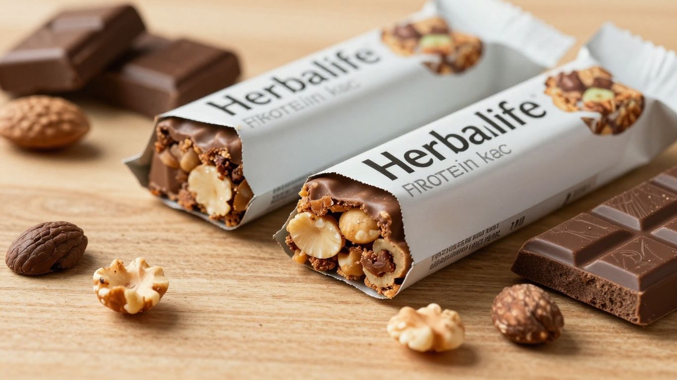 Herbalife protein bars with nuts and chocolate