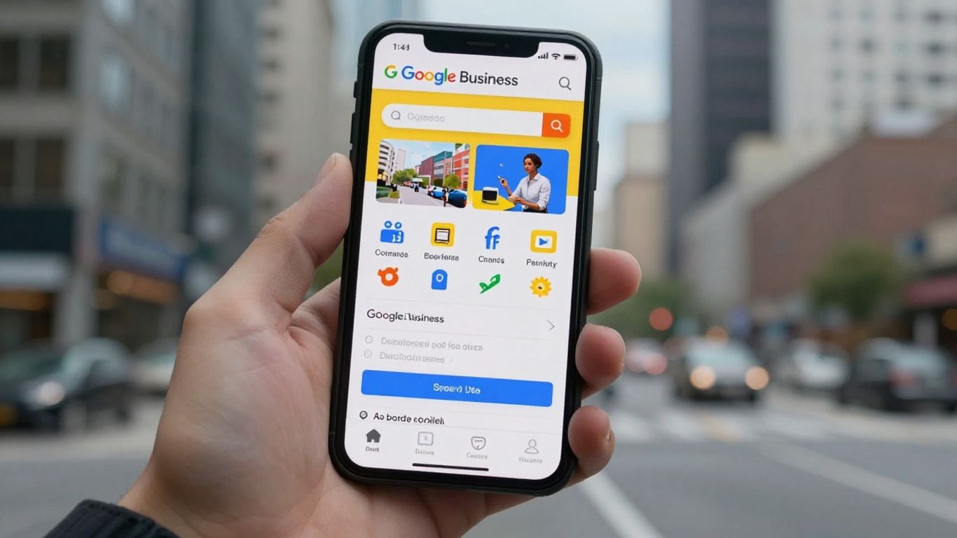 Google Business Profile on a smartphone screen.