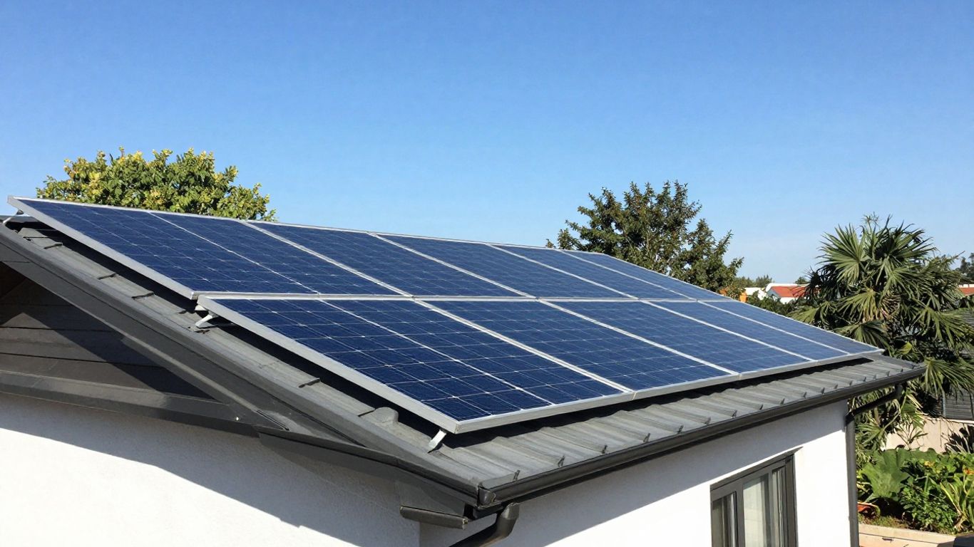 Panneaux solaires sur un toit de maison