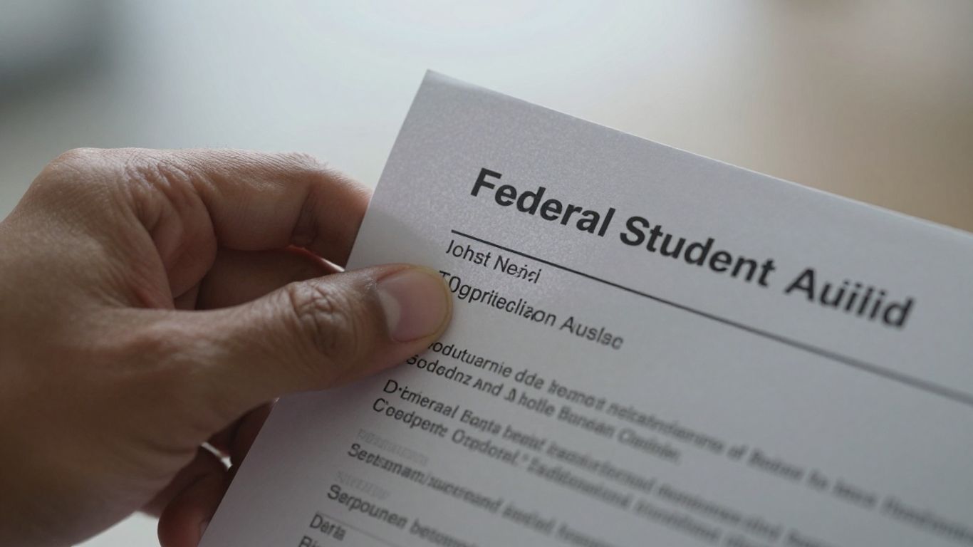 Federal student aid number on a document.