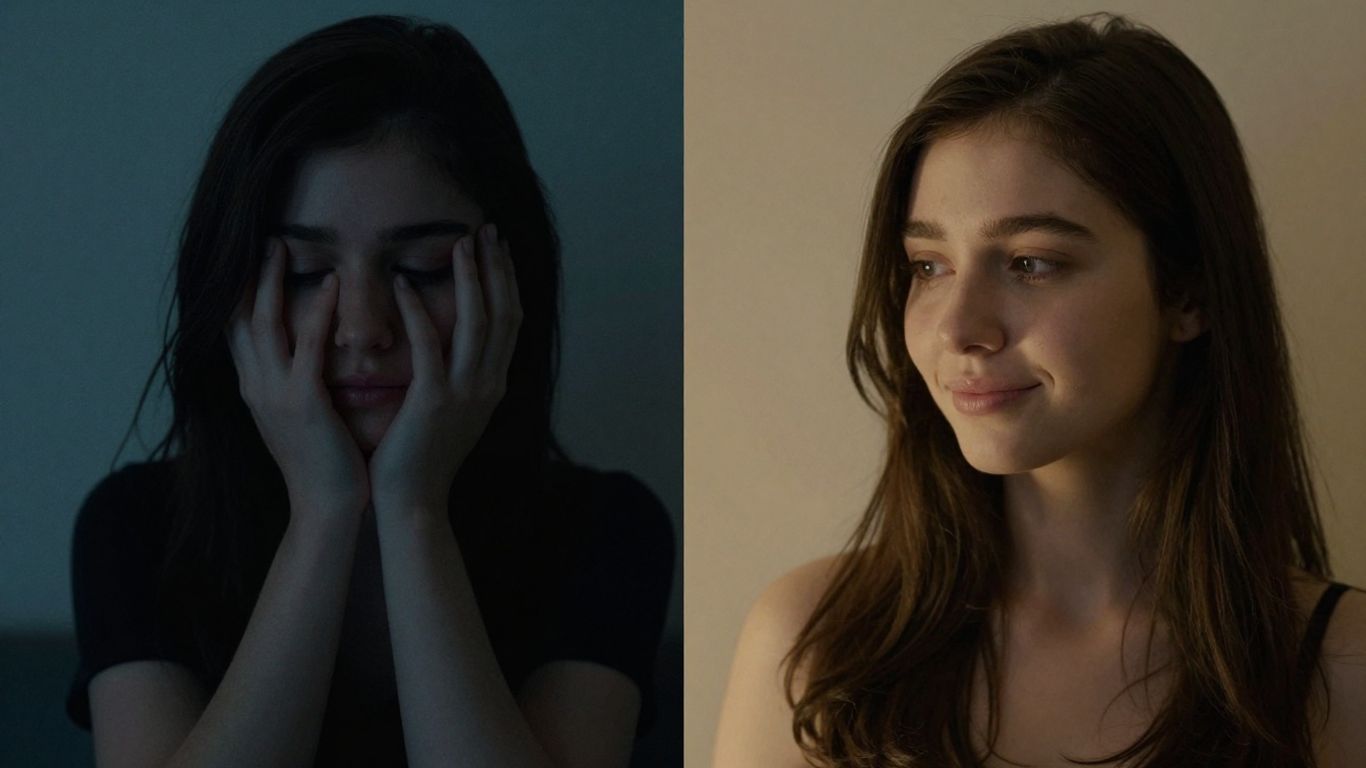 Person in dim light vs. person in warm light