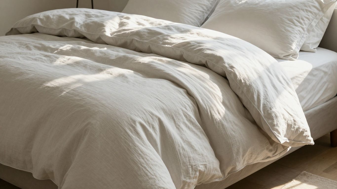 Brooklinen duvet cover on a comfortable bed