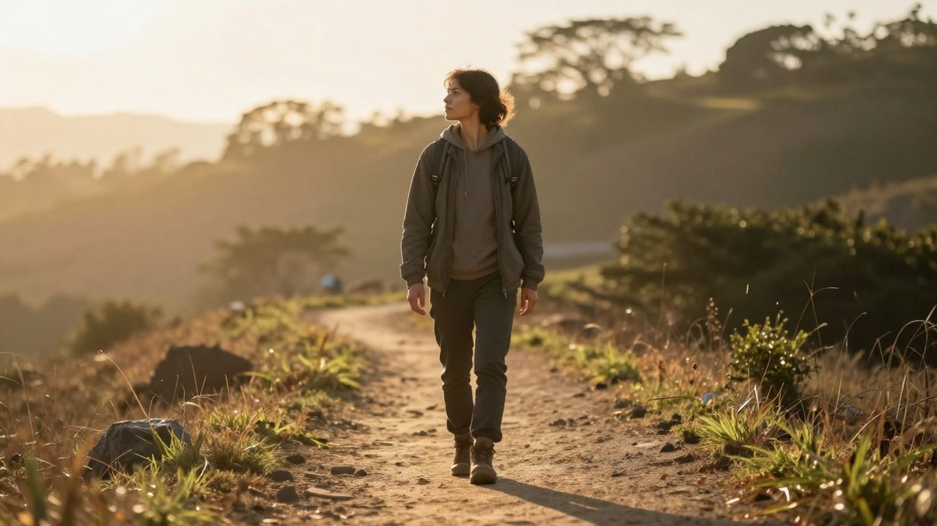 Affiliate marketer overcoming challenges, looking towards success.