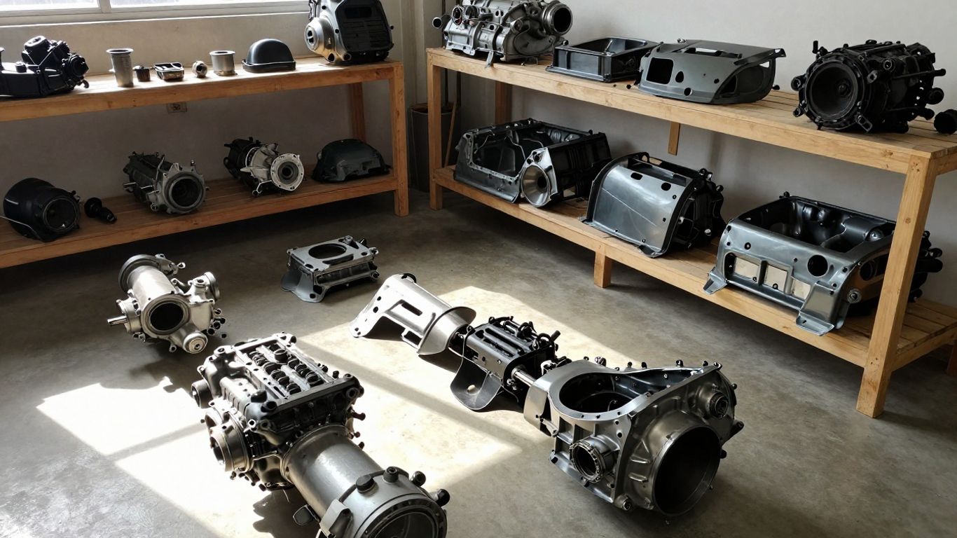 Nissan X-Trail T30 parts in a workshop