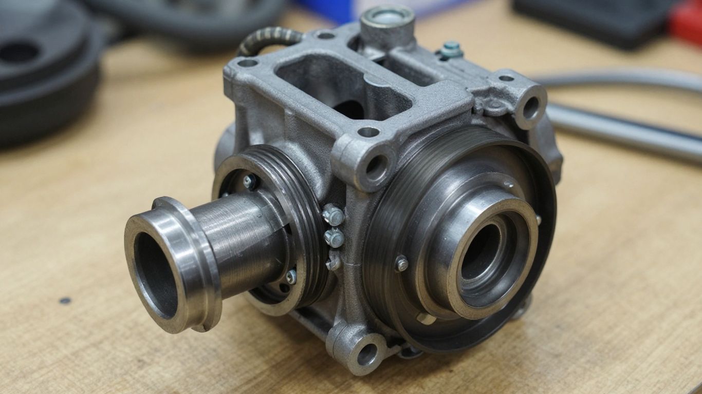 Chery water pump beside engine components