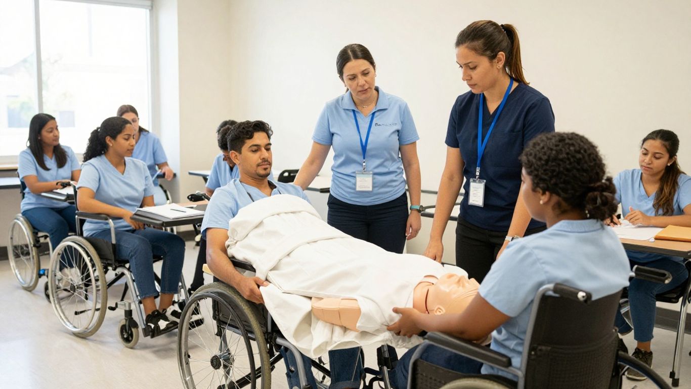 San Antonio CNA students practicing patient care