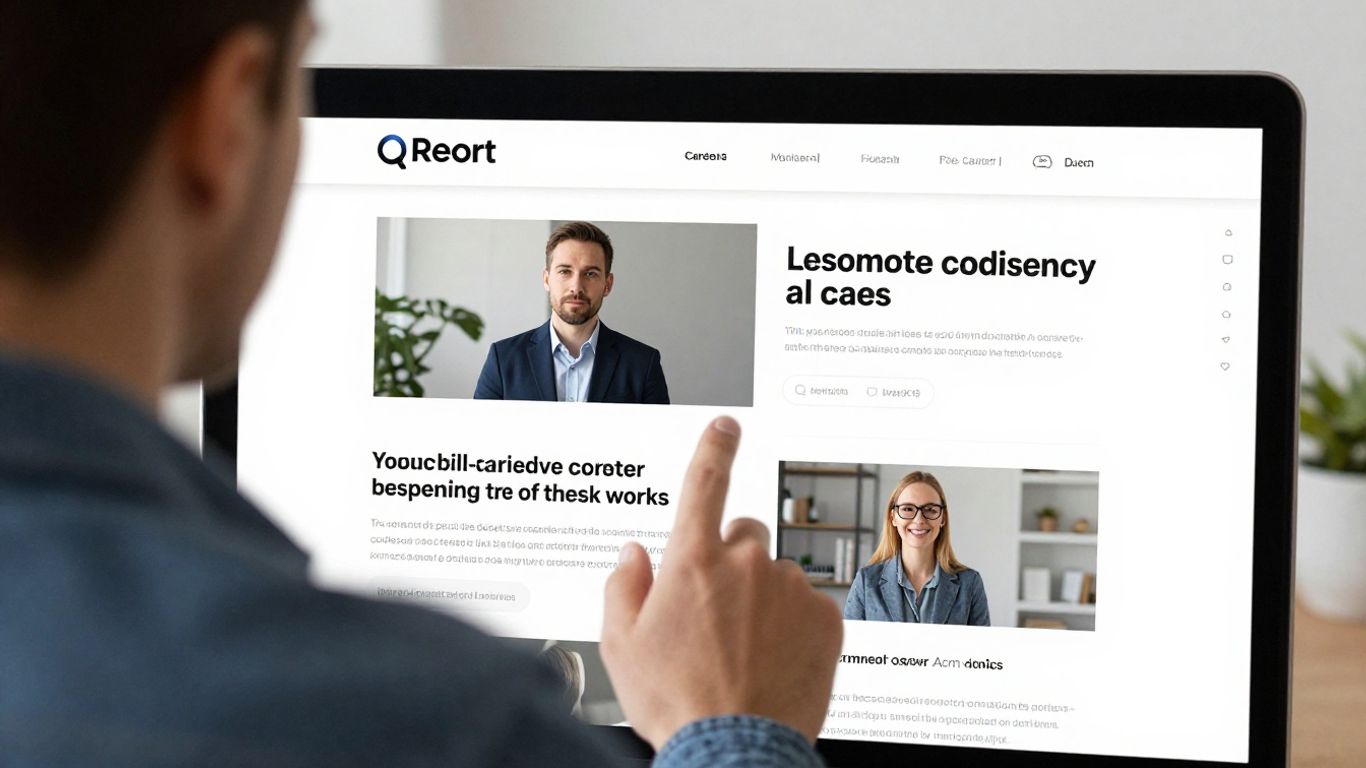 Website displaying expert content and professional interaction.