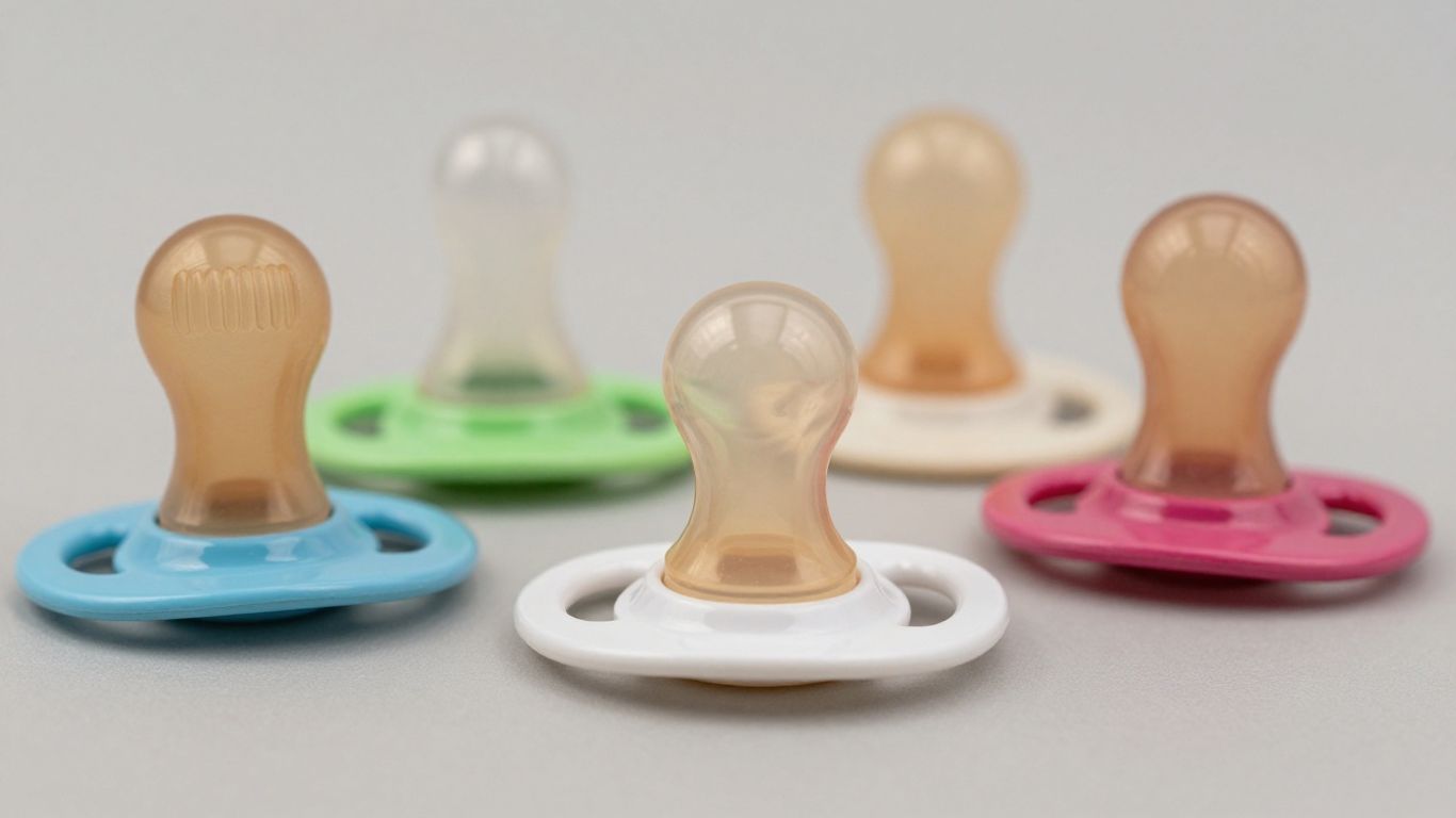 Tipos de tetinas para chupetes de bebé