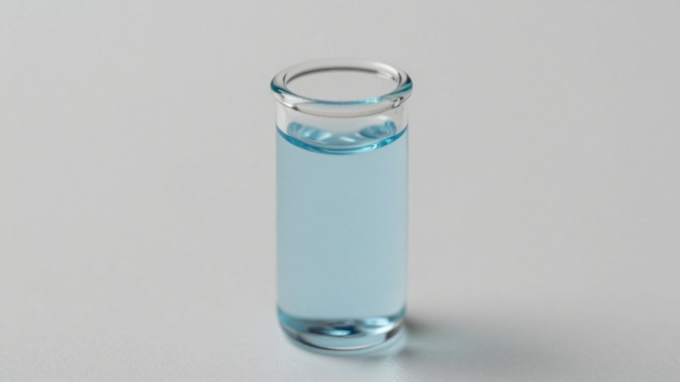 BPC 157 vial with clear liquid