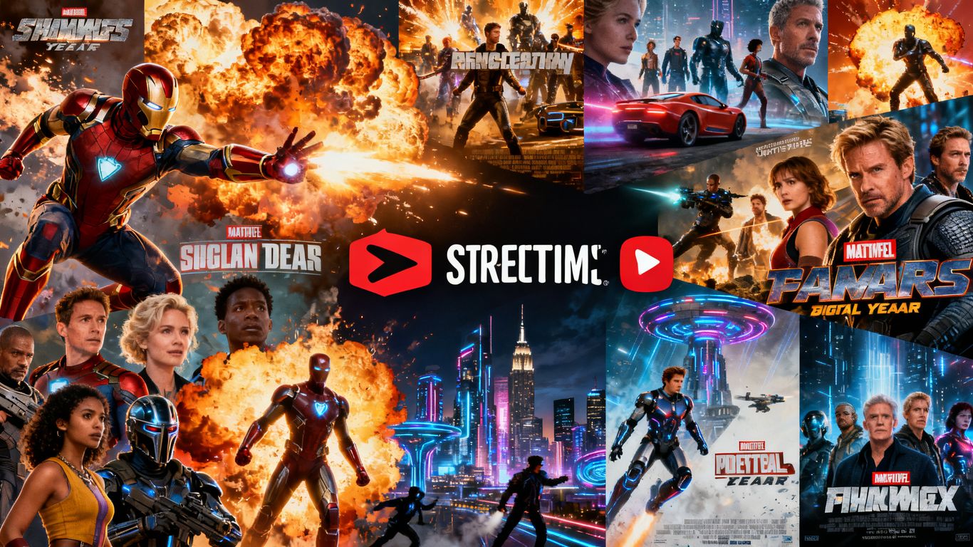 Movie posters and streaming logos for 2026 releases.