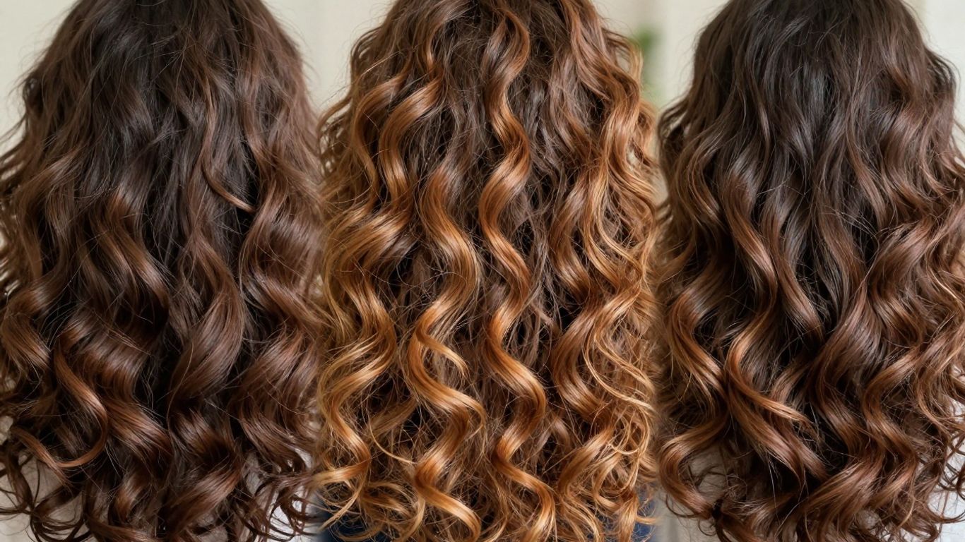 Diverse hair textures: wavy, curly, and coily strands.