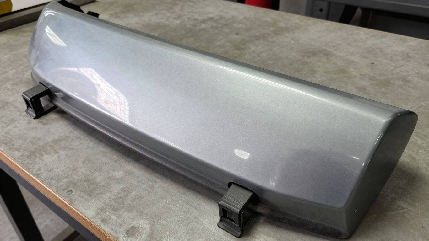 Close inspection of a used PT Cruiser bumper