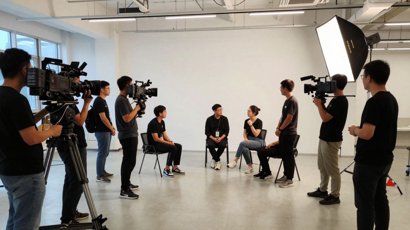 Professional production on set