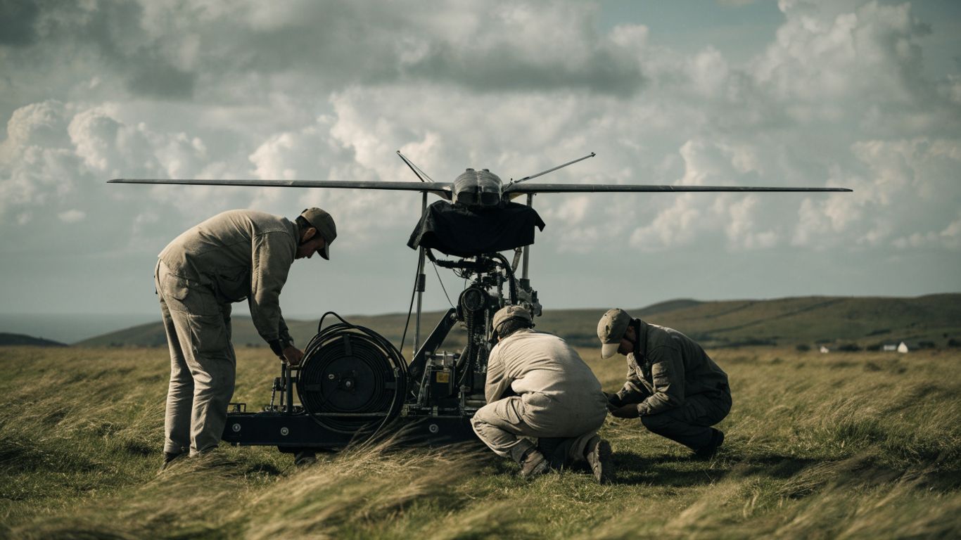 RQ-21 ground crew preparing a catapult launch