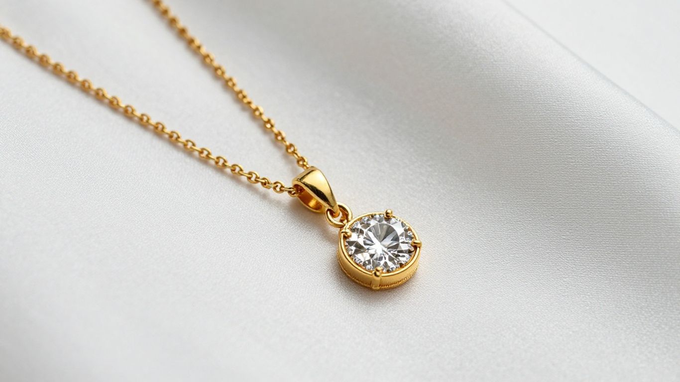Elegant mangalsutra with diamond pendant on silk.