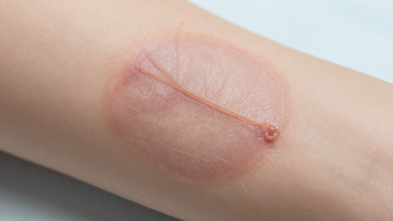 Elastic fibers within a healing skin matrix