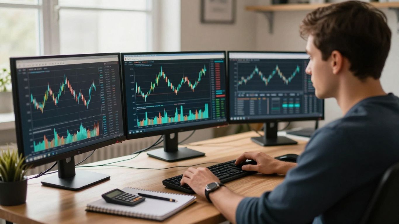 A trader reviewing forex funding rules