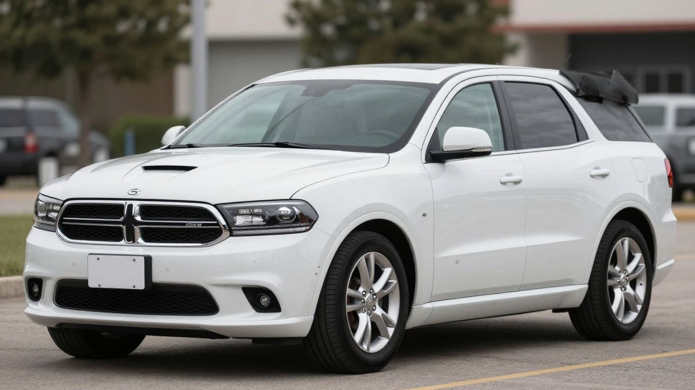 Dodge Durango parked outdoors, ready for trade-in.